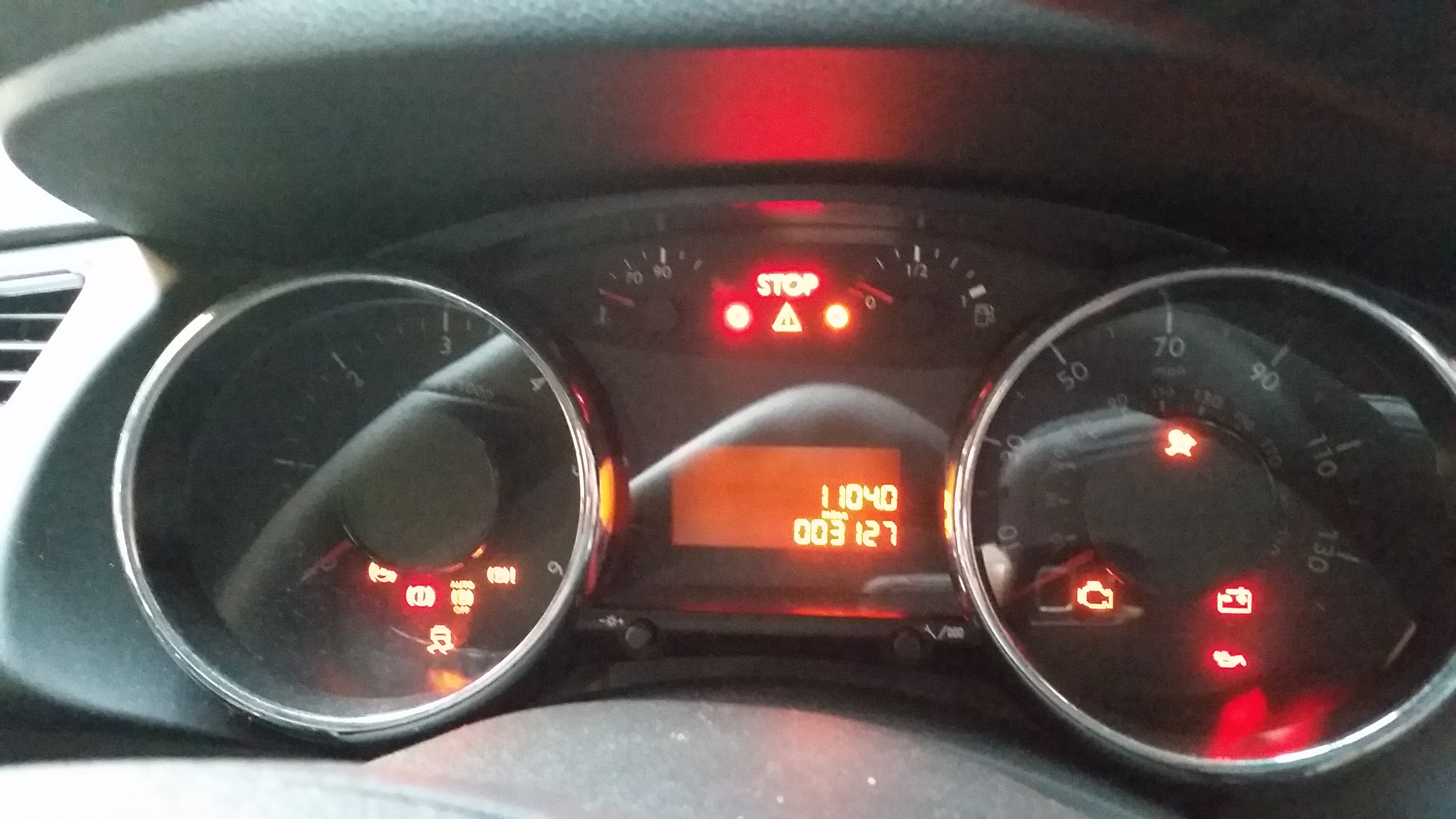 Peugeot 3008 Headlight Range Adjustment Switch Interior Parts