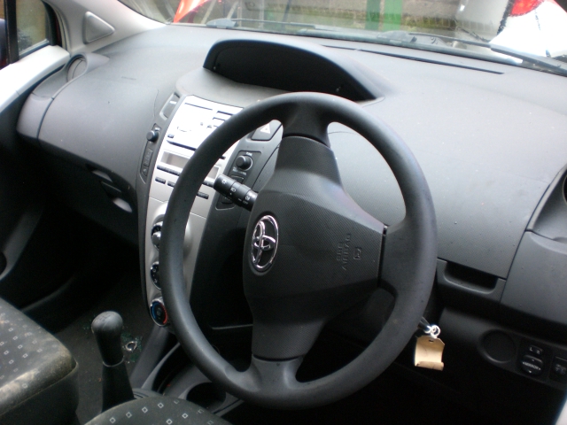Toyota Yaris Door Handle Inner Rear Drivers Side -  - Toyota Yaris 2007 Petrol 1.0L Manual 5 Speed 5 Door Electric Mirrors, Electric Windows Front, Red